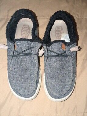 Hey Dude Wendy Warmth Gray Knit Slip-On Shoes With Sherpa Lining Women's 10